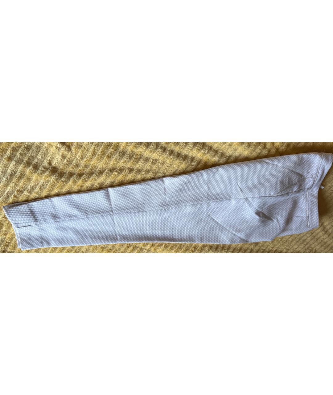 FABIANA FILIPPI Бежевые хлопковые прямые брюки, фото 5