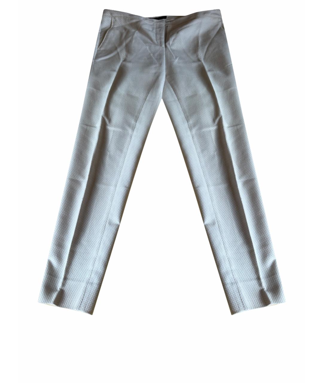 FABIANA FILIPPI Бежевые хлопковые прямые брюки, фото 1