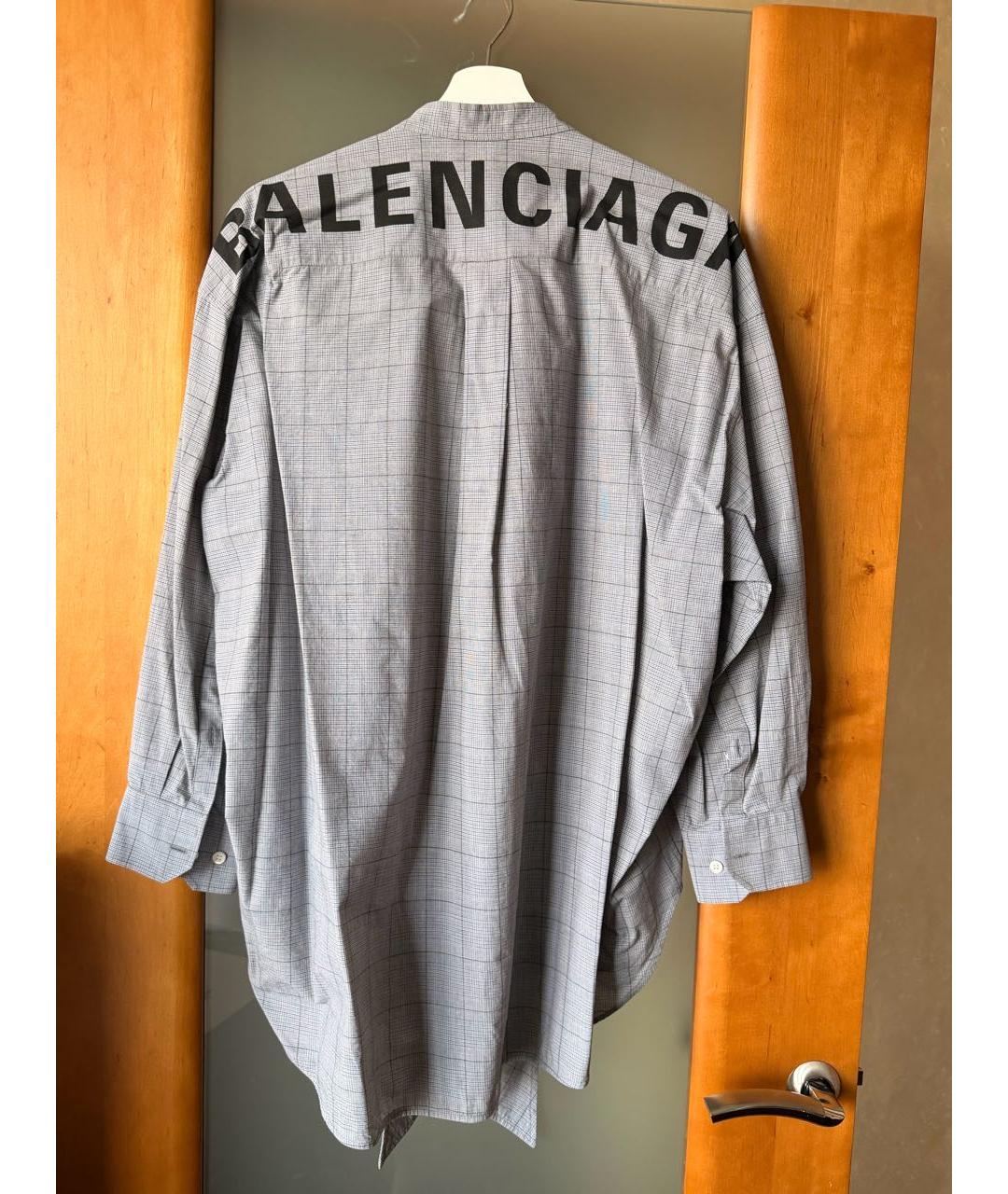 BALENCIAGA Серая хлопковая рубашка, фото 2