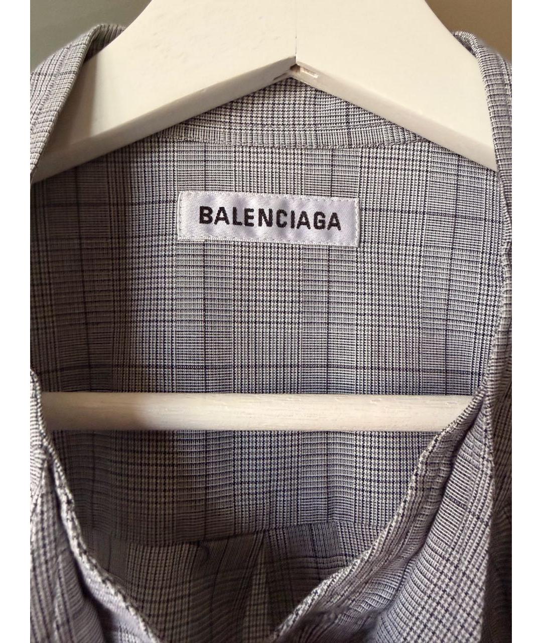 BALENCIAGA Серая хлопковая рубашка, фото 3