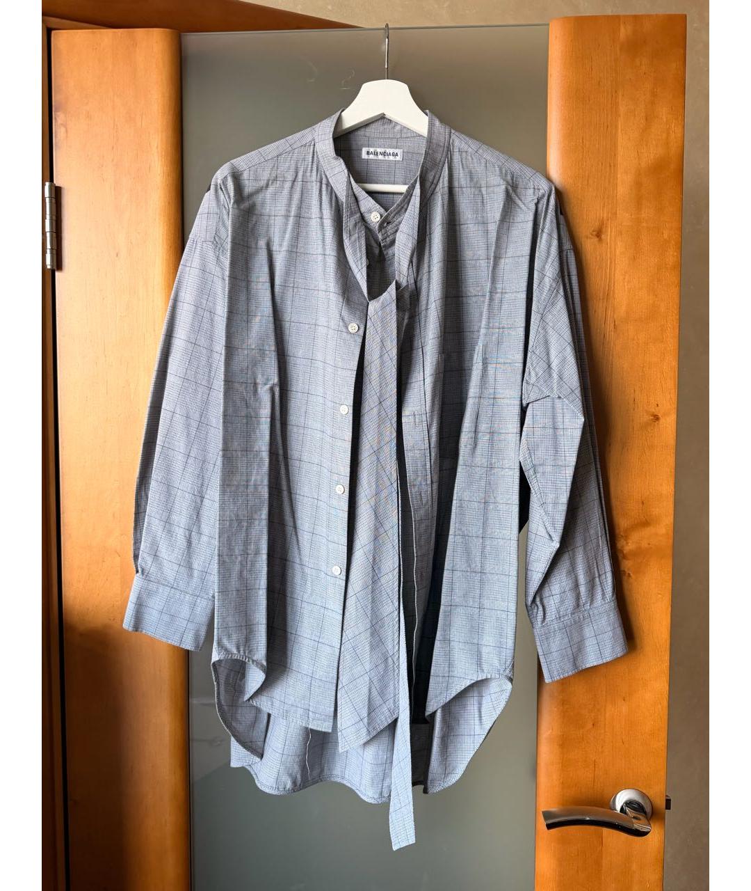 BALENCIAGA Серая хлопковая рубашка, фото 5