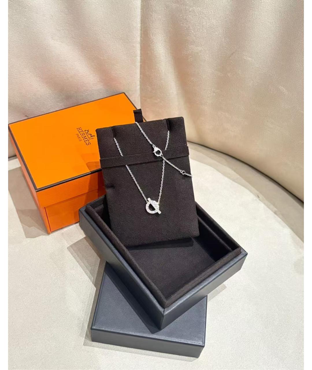 HERMES Серебряная подвеска из белого золота, фото 2