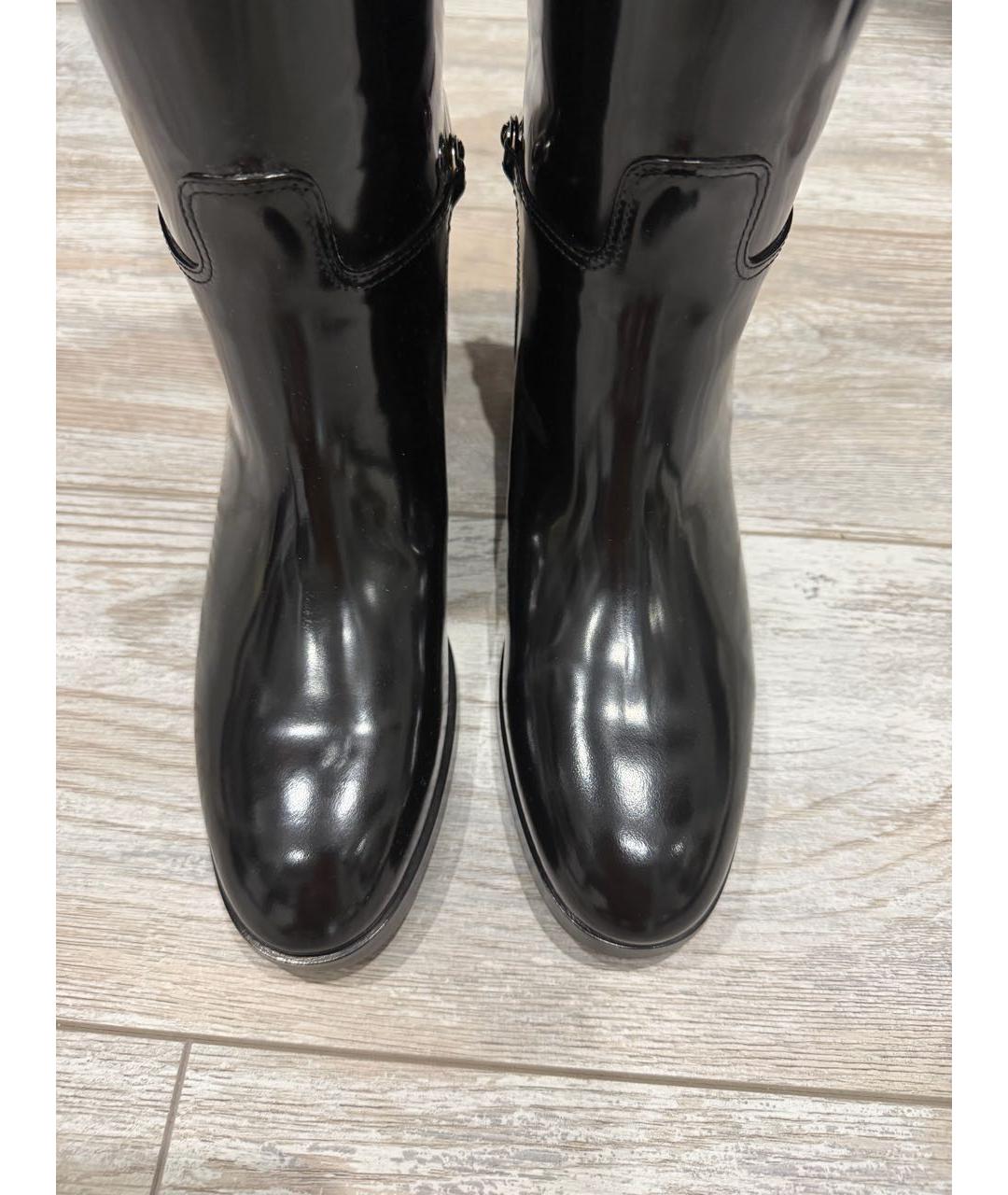 GUCCI Черные сапоги из лакированной кожи, фото 6