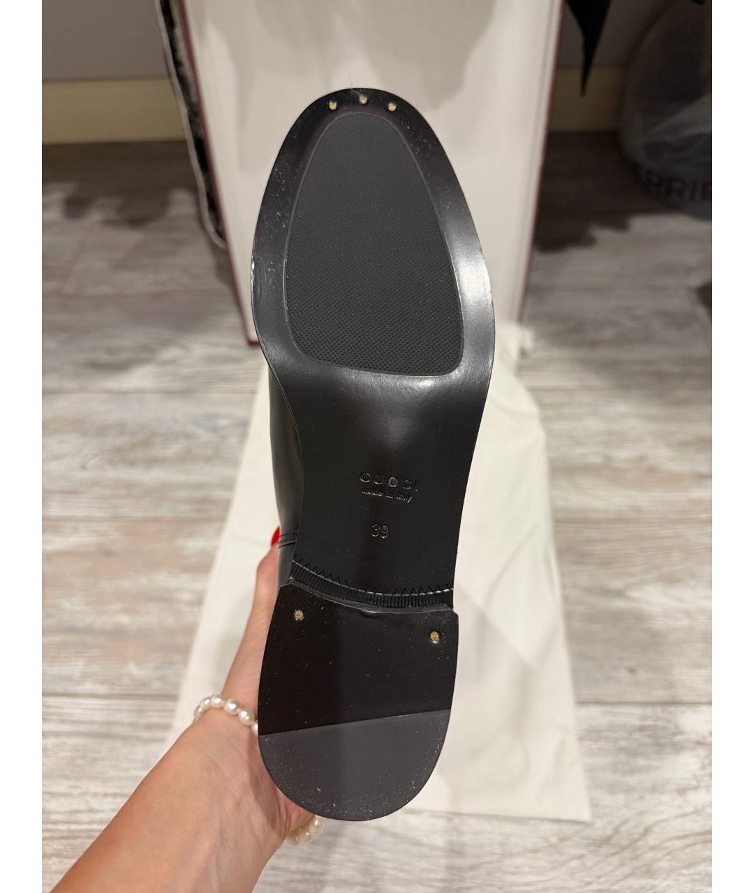 GUCCI Черные сапоги из лакированной кожи, фото 7