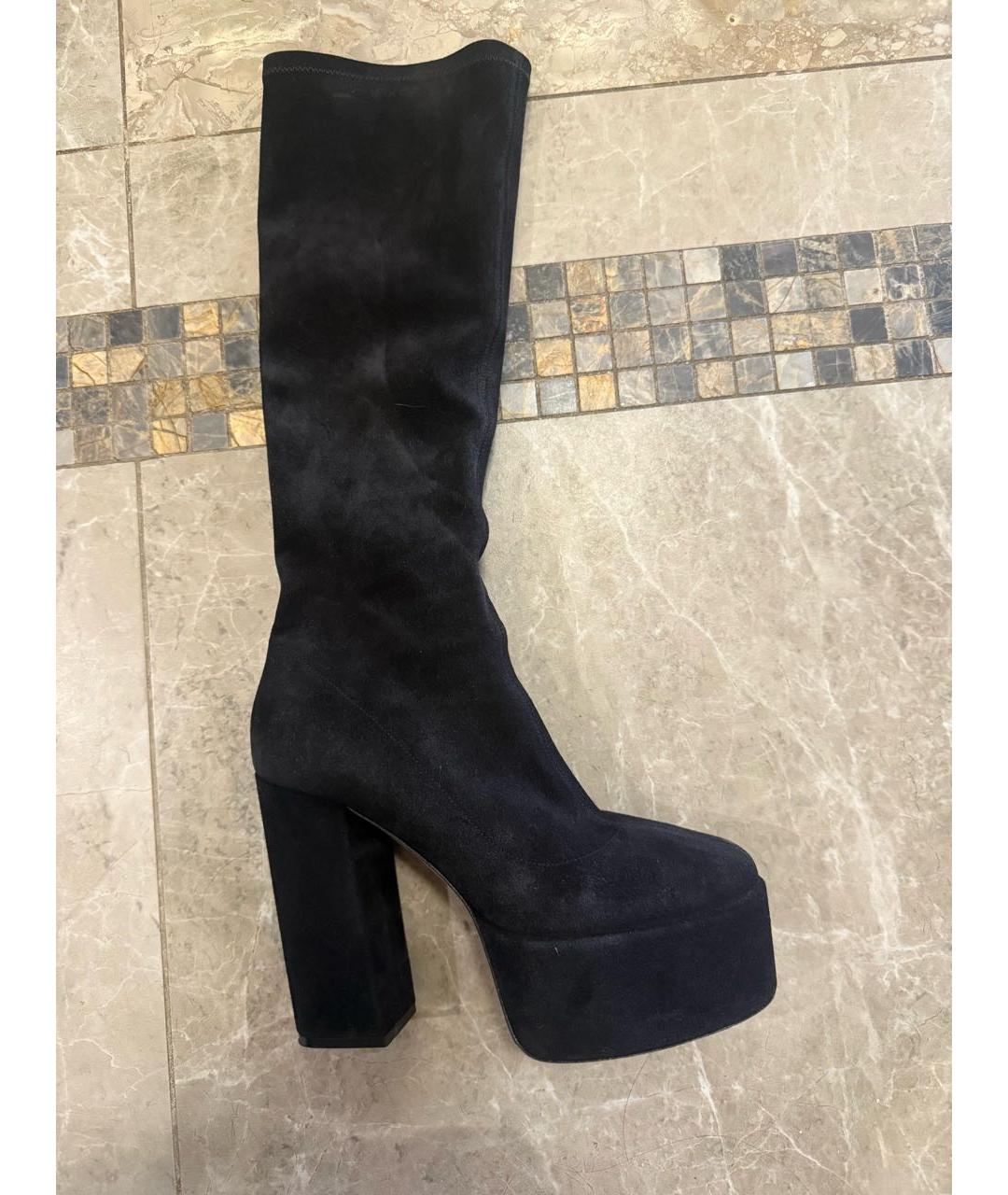PARIS TEXAS Черные замшевые сапоги, фото 5