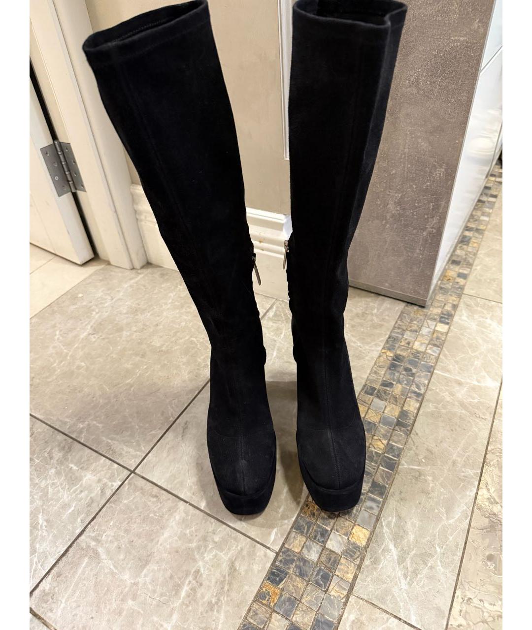 PARIS TEXAS Черные замшевые сапоги, фото 2