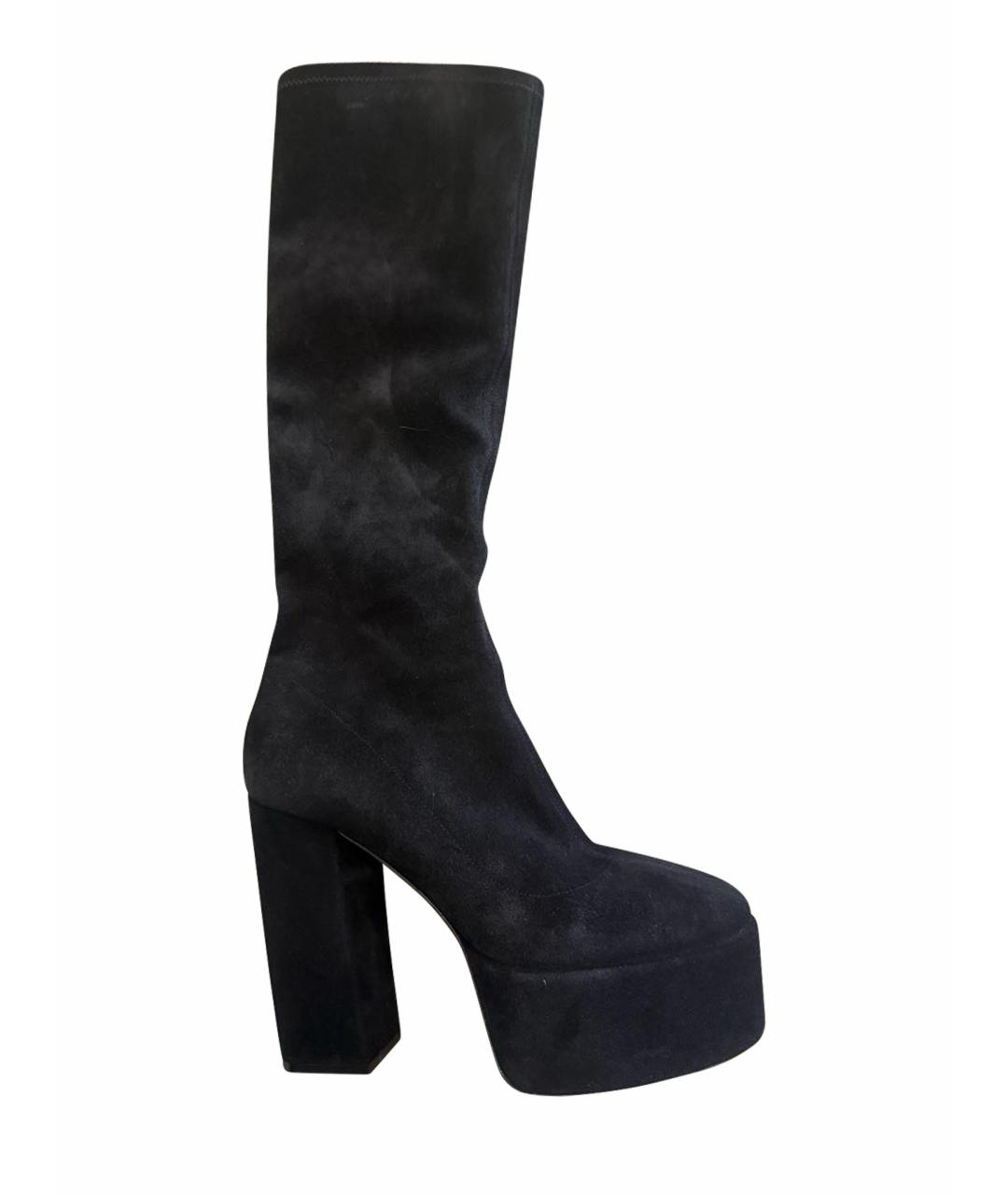 PARIS TEXAS Черные замшевые сапоги, фото 1