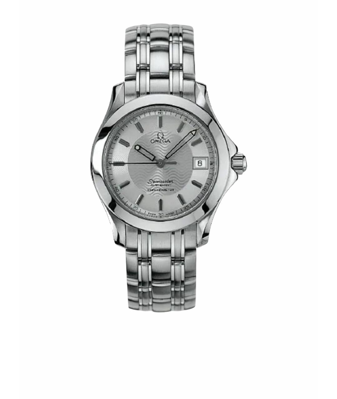 OMEGA Серые стальные часы, фото 1