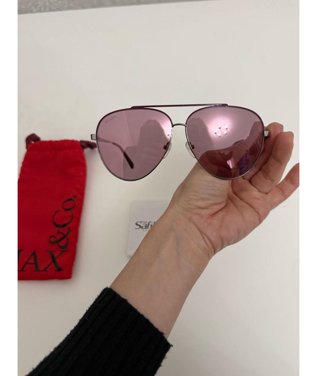 MAX&CO Розовые металлические солнцезащитные очки, фото 4