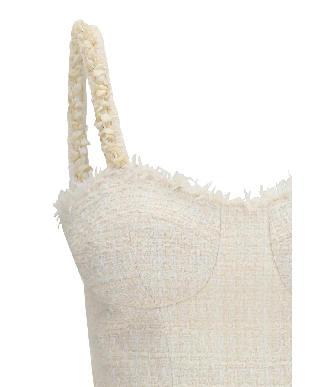 BALMAIN Белый твидовый корсет, фото 3