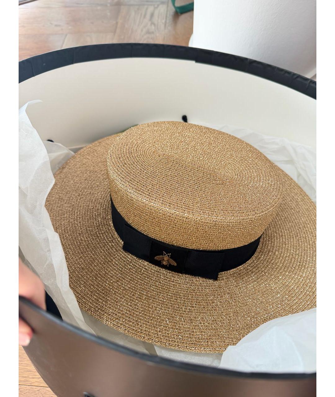 GUCCI Бежевая шляпа, фото 6