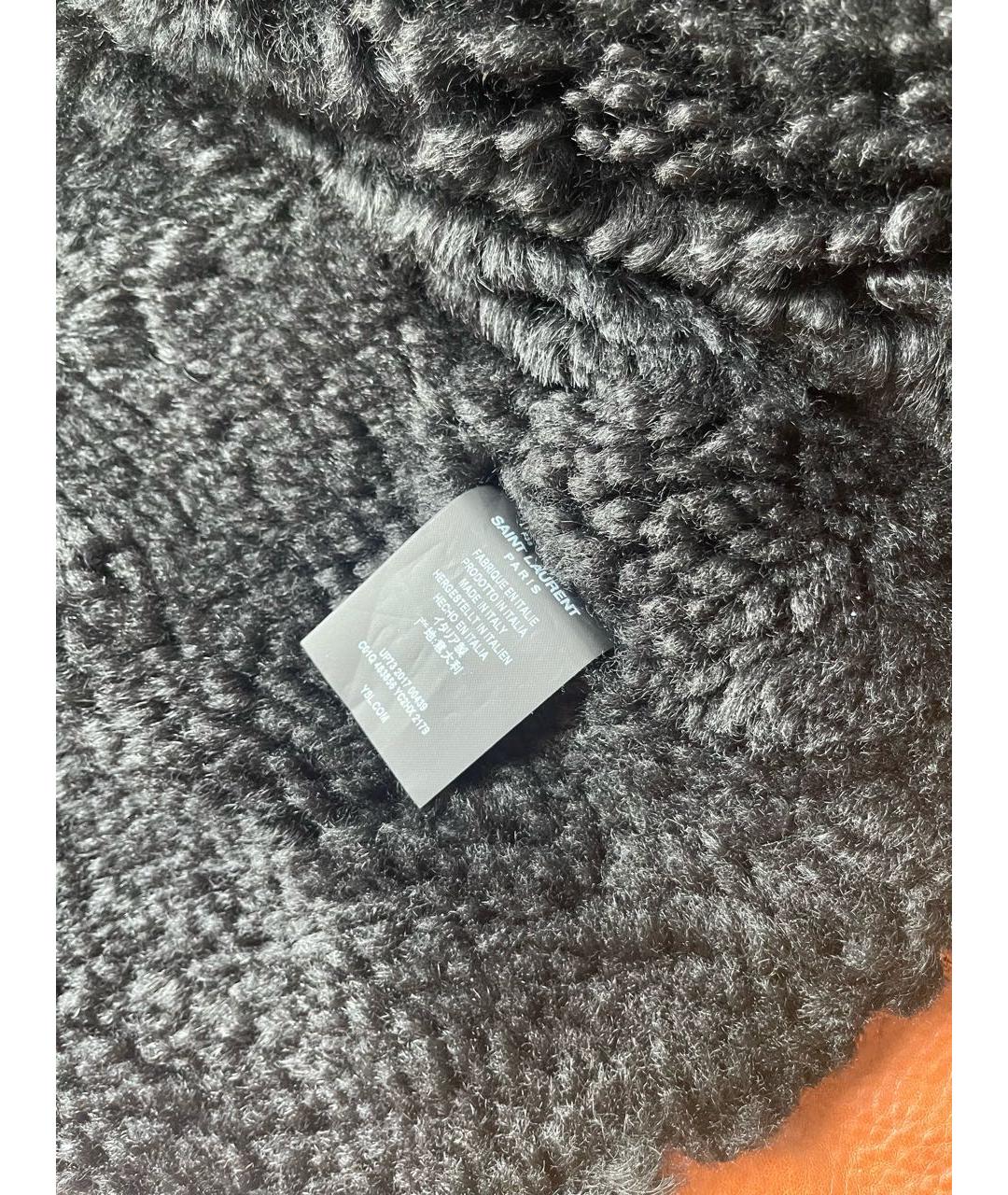 SAINT LAURENT Коричневая кожаная куртка, фото 6