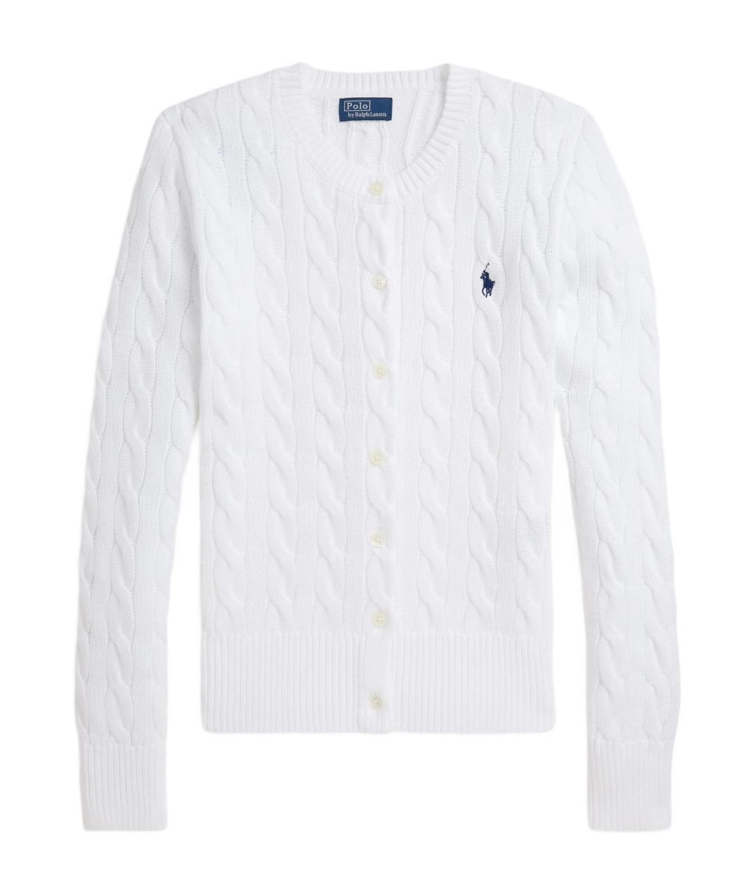 POLO RALPH LAUREN Белый хлопковый кардиган, фото 1