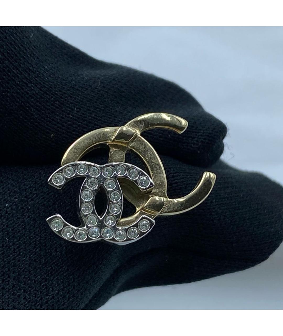 CHANEL Золотые металлические серьги, фото 5