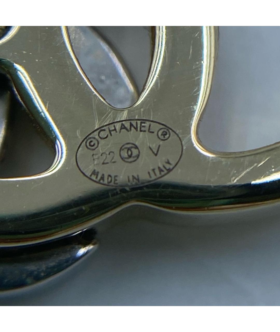 CHANEL Золотые металлические серьги, фото 8