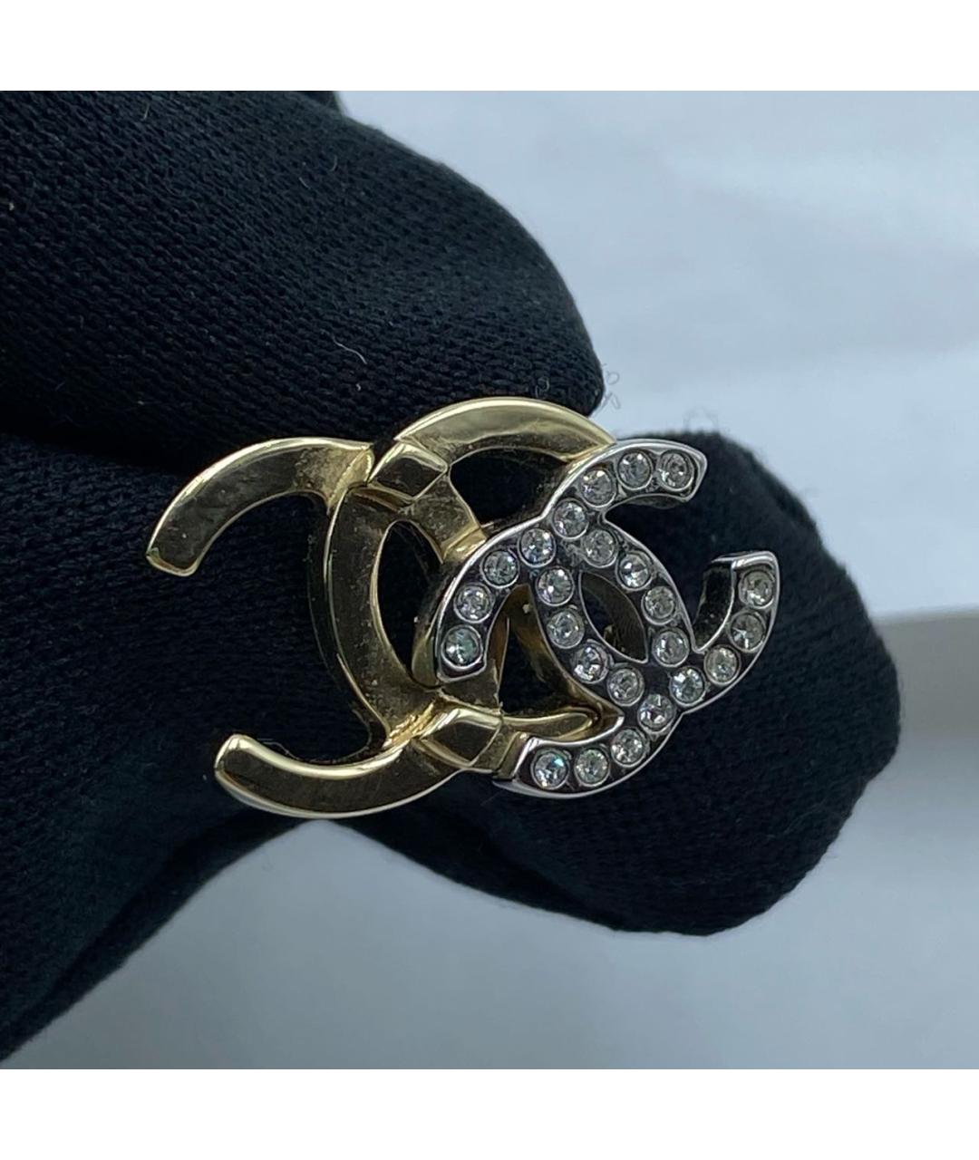 CHANEL Золотые металлические серьги, фото 4