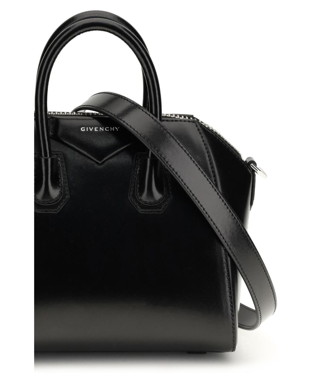 GIVENCHY Черная кожаная сумка с короткими ручками, фото 2