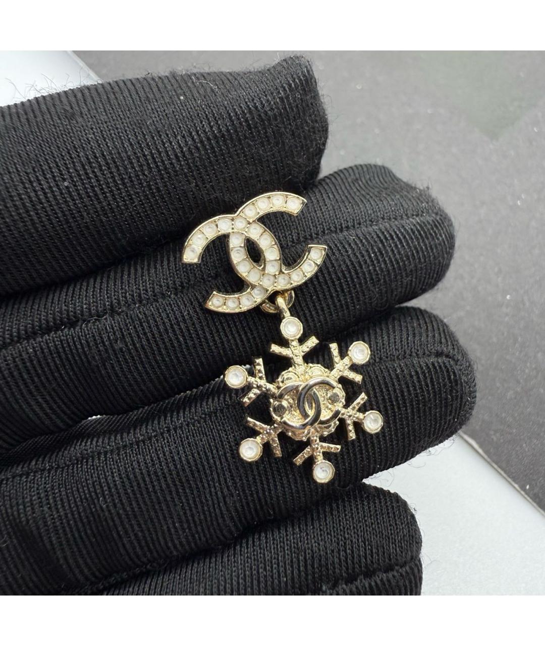 CHANEL Золотые серьги, фото 5