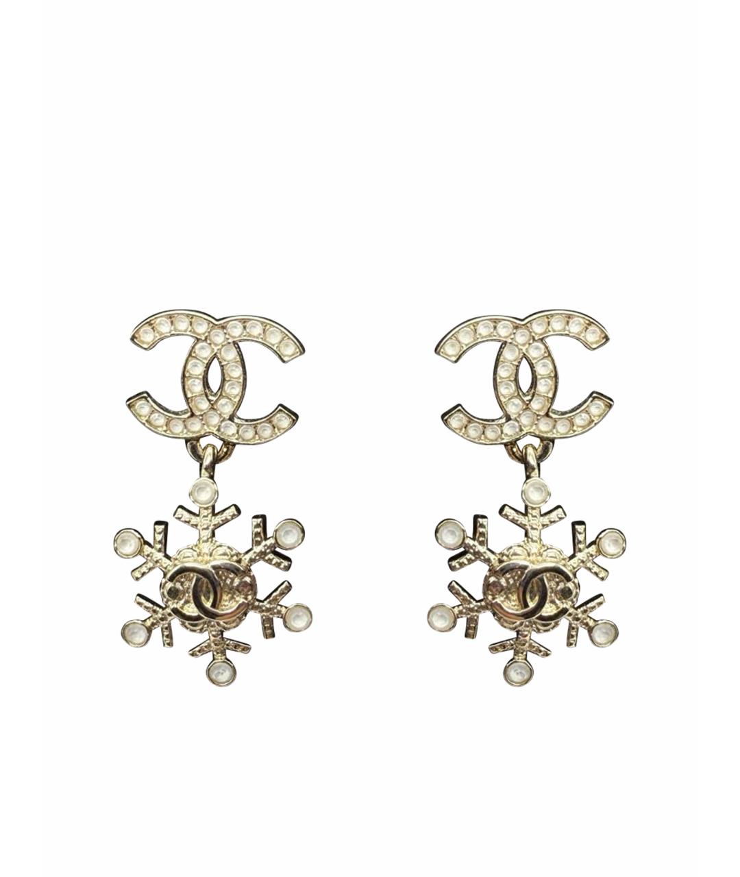 CHANEL Золотые серьги, фото 1