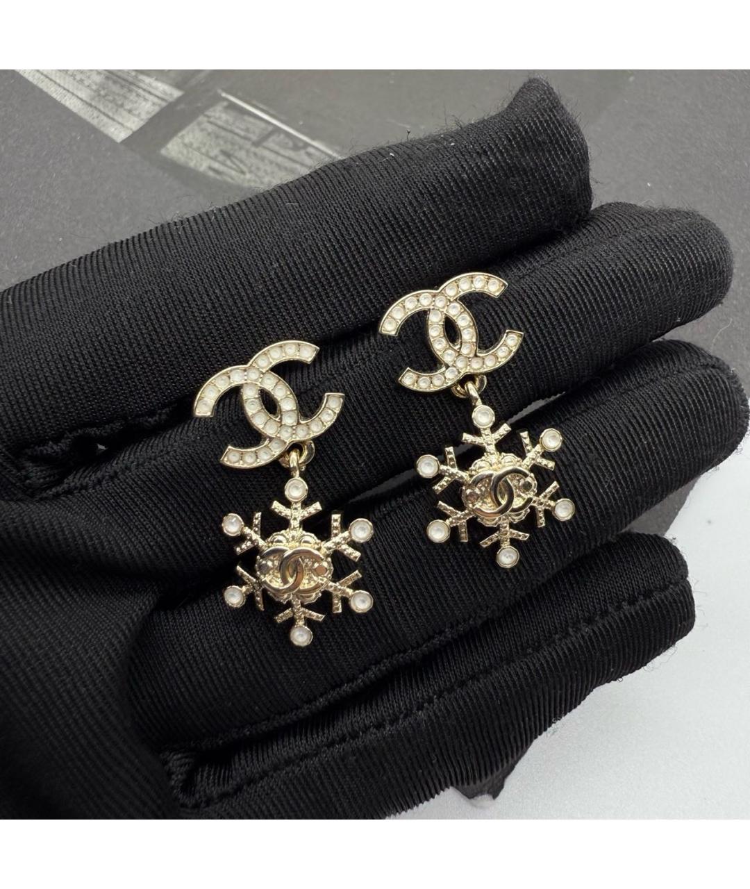 CHANEL Золотые серьги, фото 7