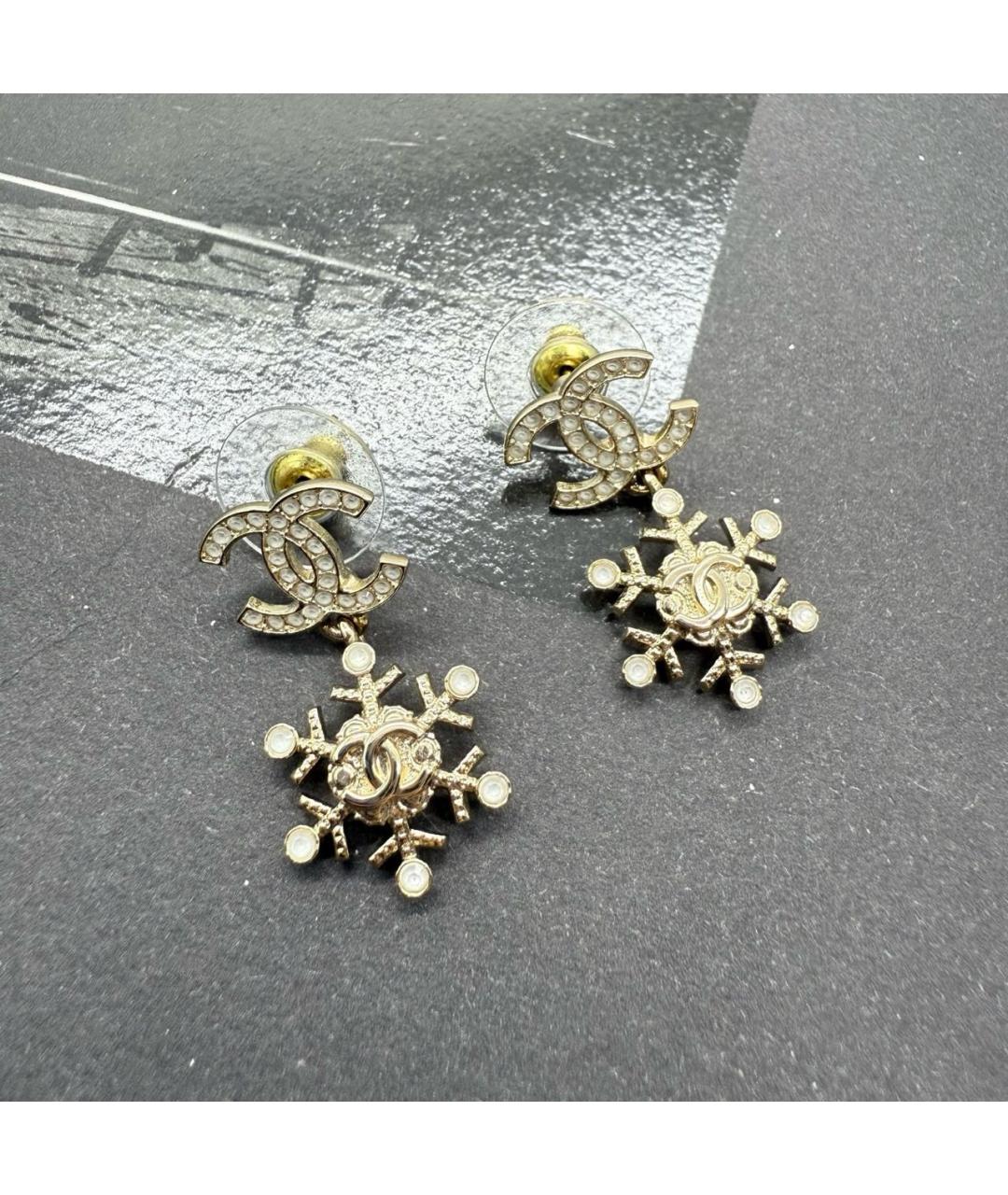 CHANEL Золотые серьги, фото 2