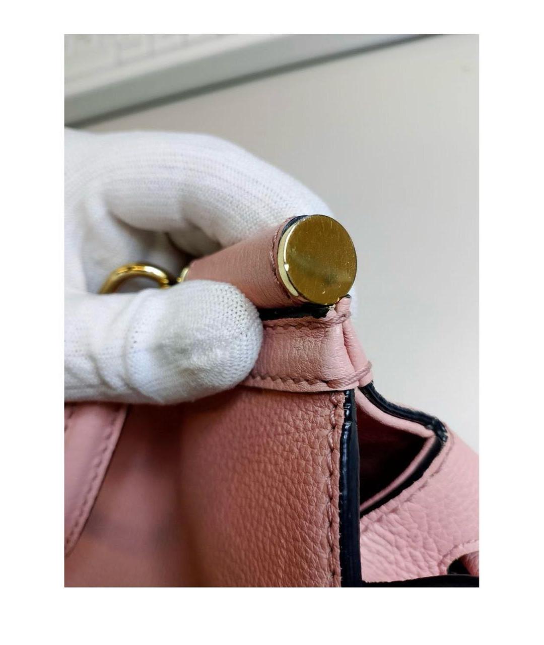 DOLCE&GABBANA Розовый кожаный рюкзак, фото 6