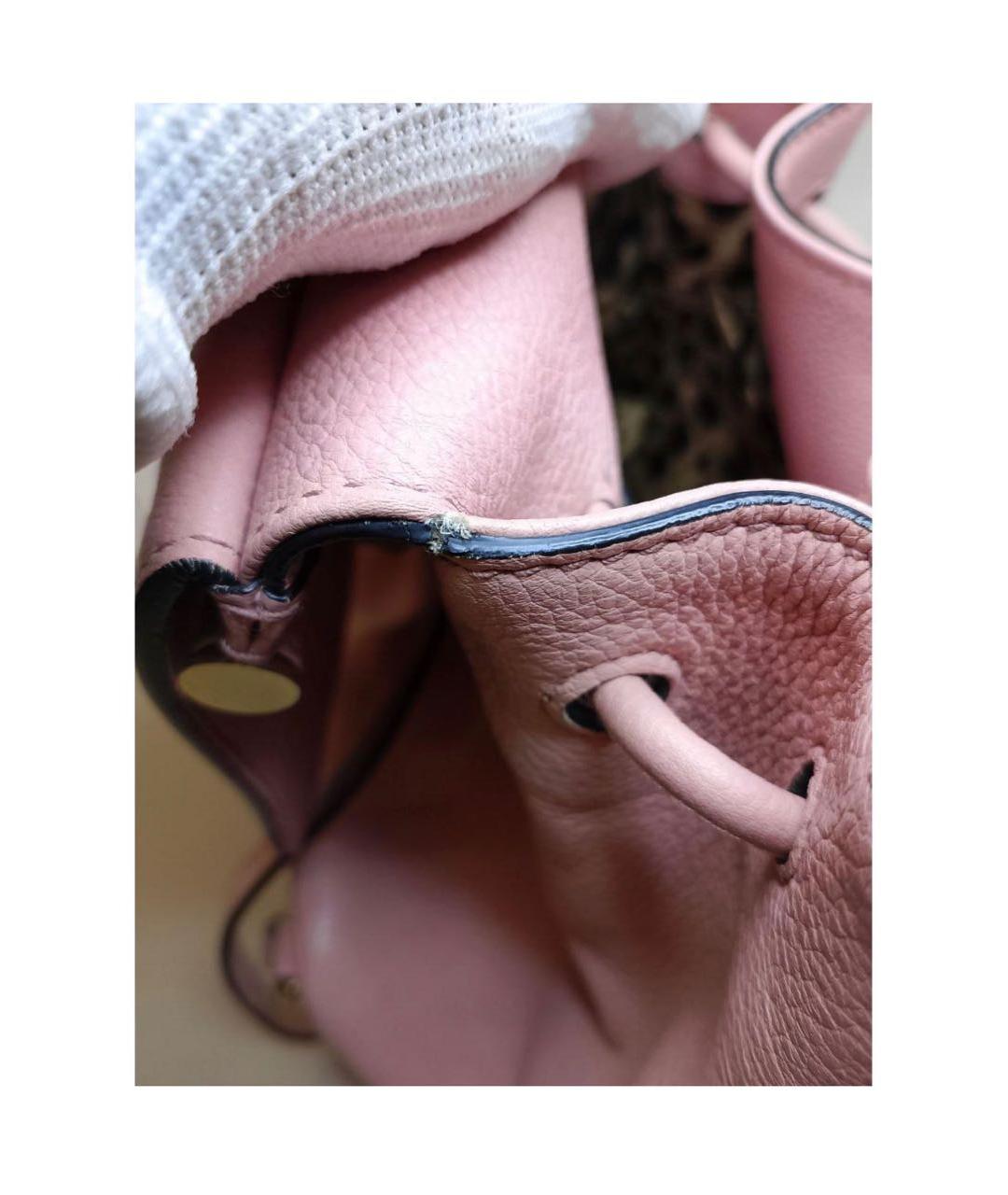 DOLCE&GABBANA Розовый кожаный рюкзак, фото 5