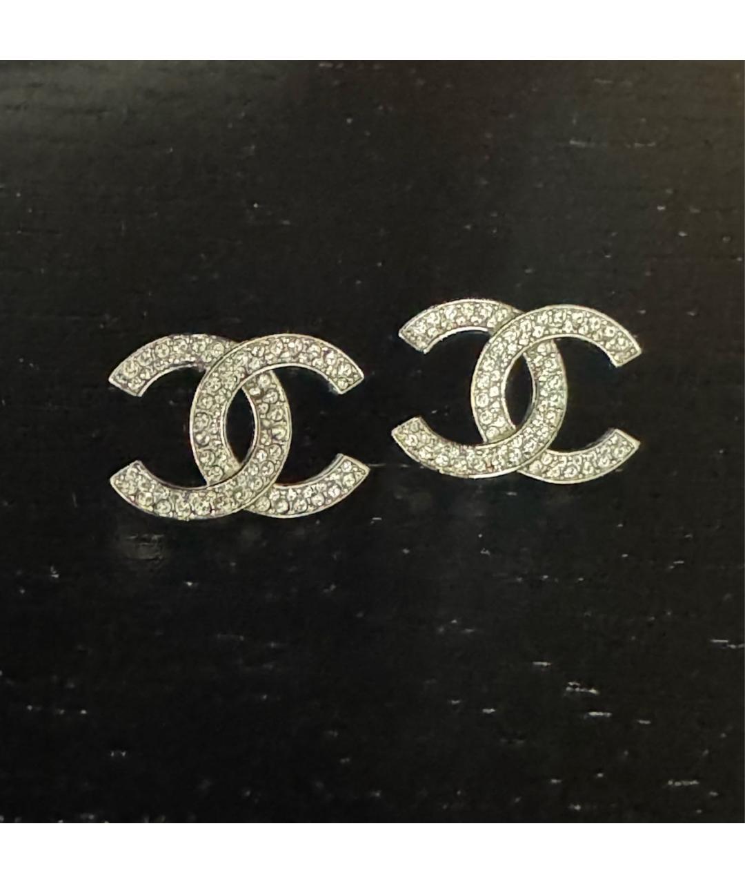 CHANEL Серебряные металлические серьги, фото 5