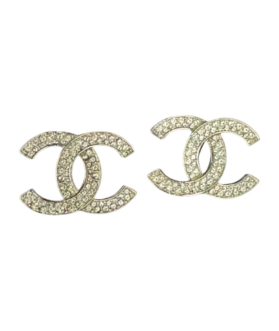 CHANEL Серебряные металлические серьги, фото 1