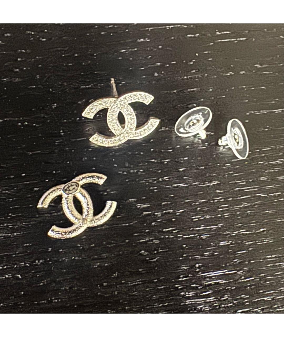 CHANEL Серебряные металлические серьги, фото 3