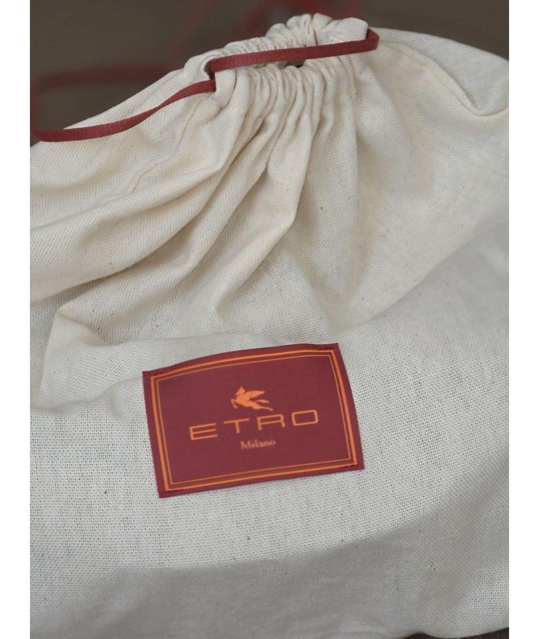 ETRO Коричневая кожаная поясная сумка, фото 5