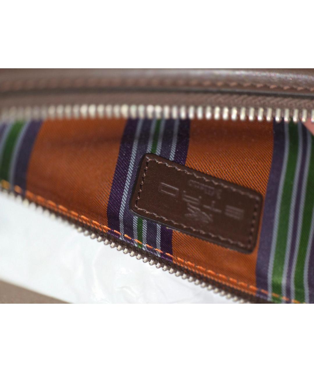 ETRO Коричневая кожаная поясная сумка, фото 8