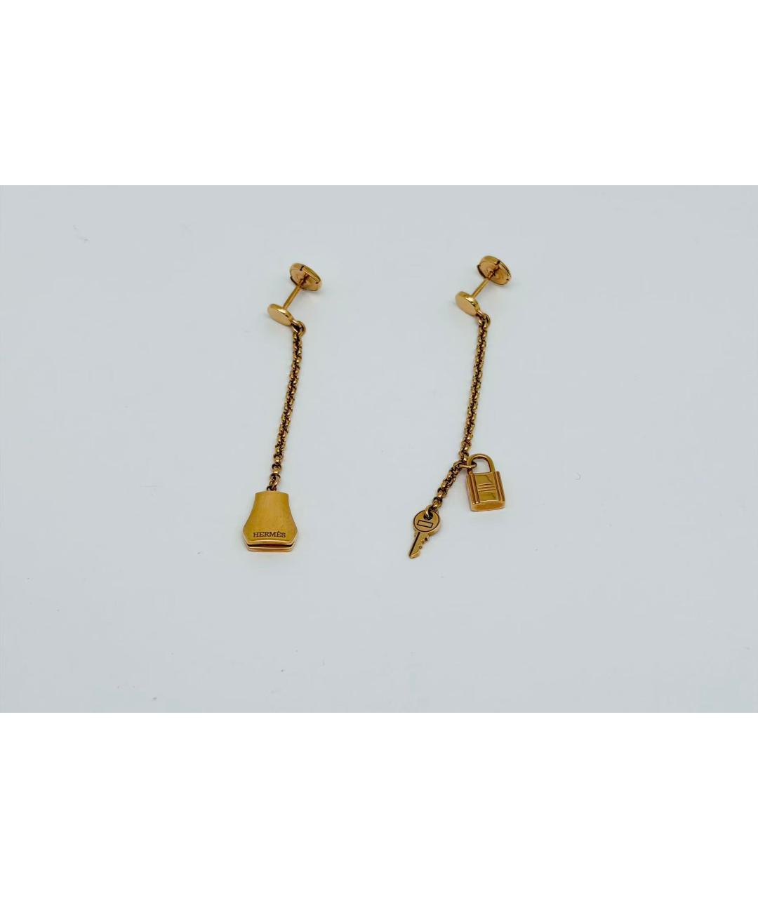 HERMES Золотые серьги, фото 2