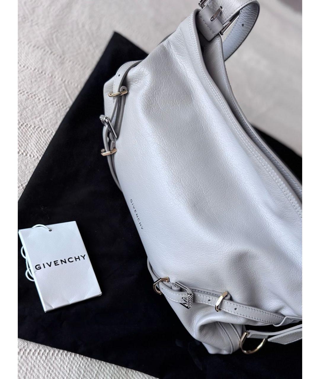 GIVENCHY Серая кожаная сумка через плечо, фото 2