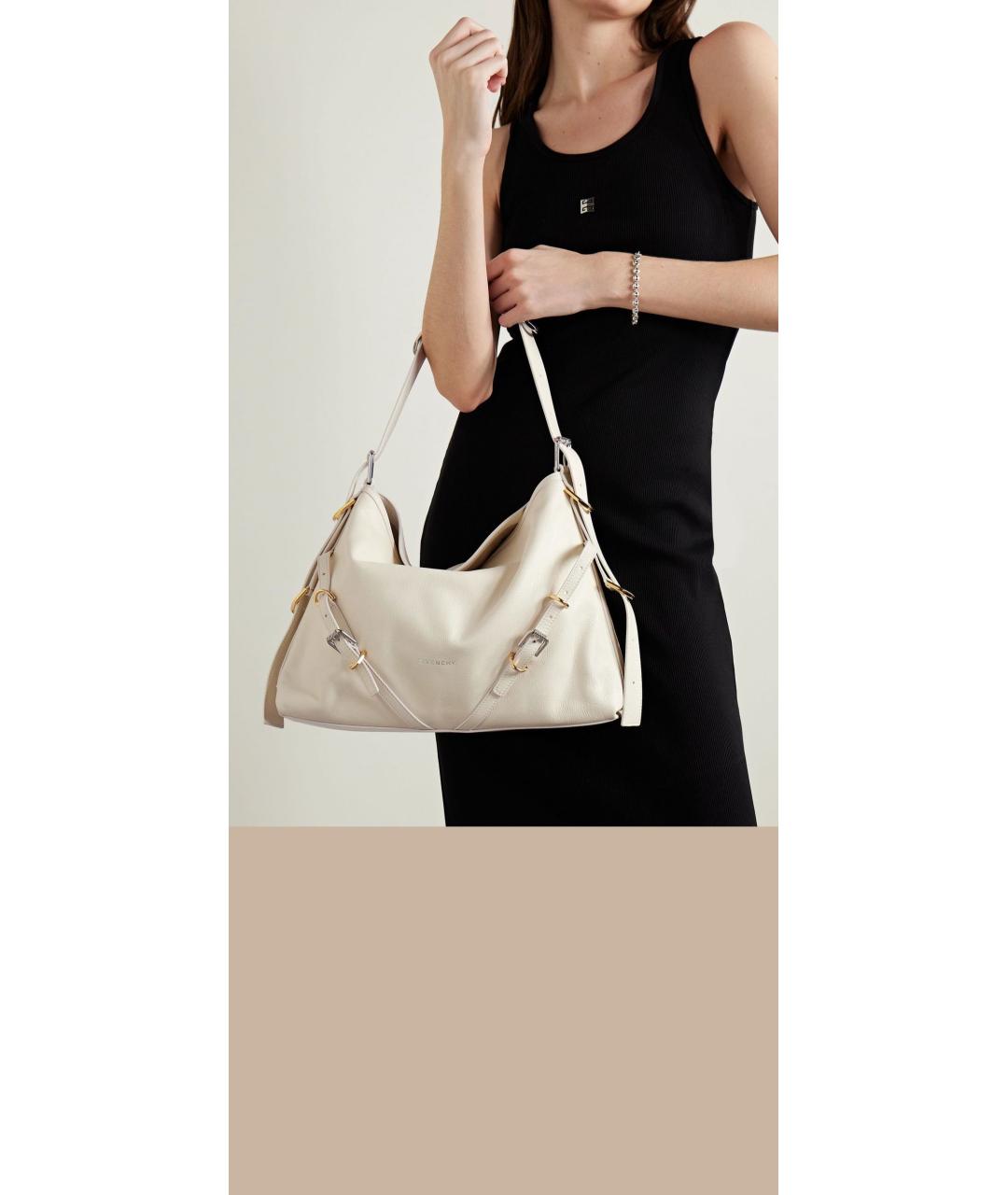 GIVENCHY Серая кожаная сумка через плечо, фото 6