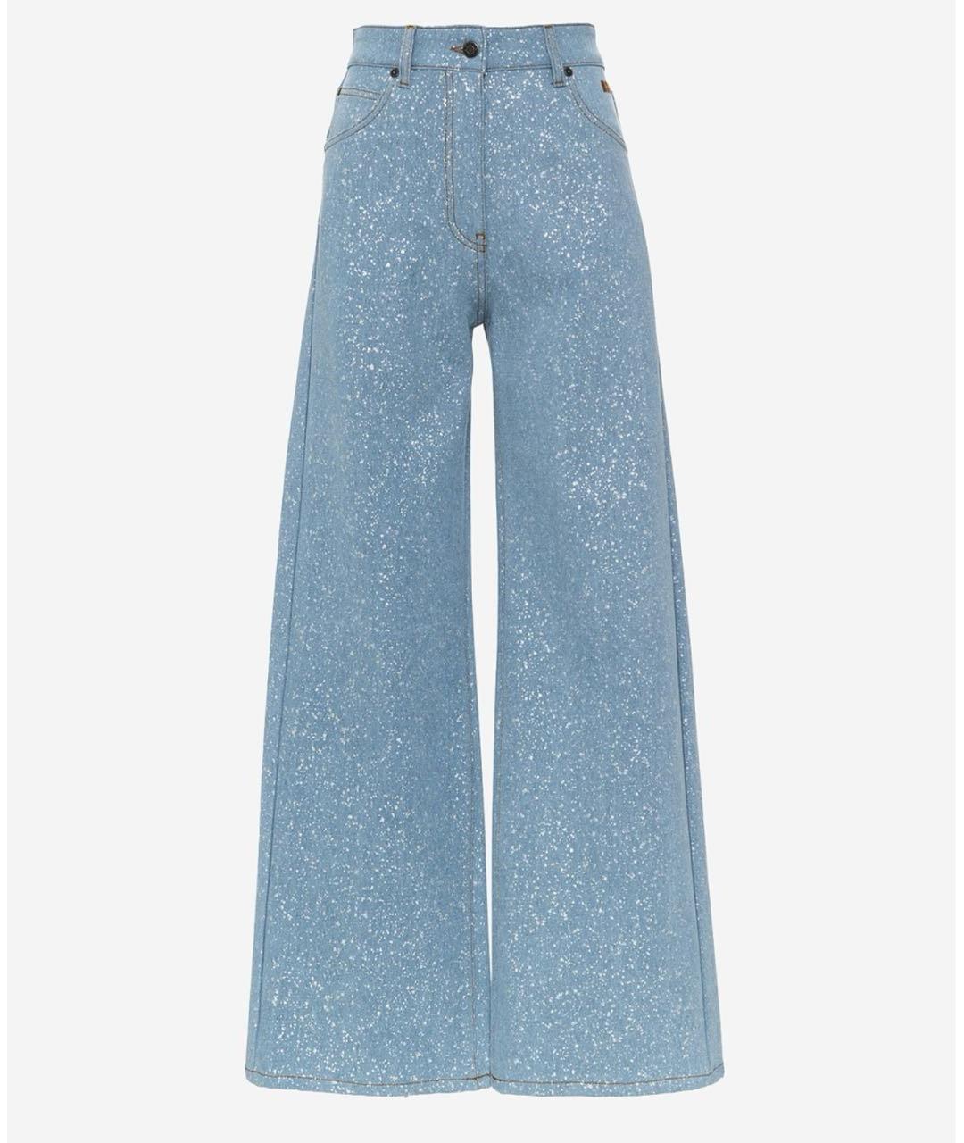 PHILIPP PLEIN Голубые хлопковые прямые джинсы, фото 6