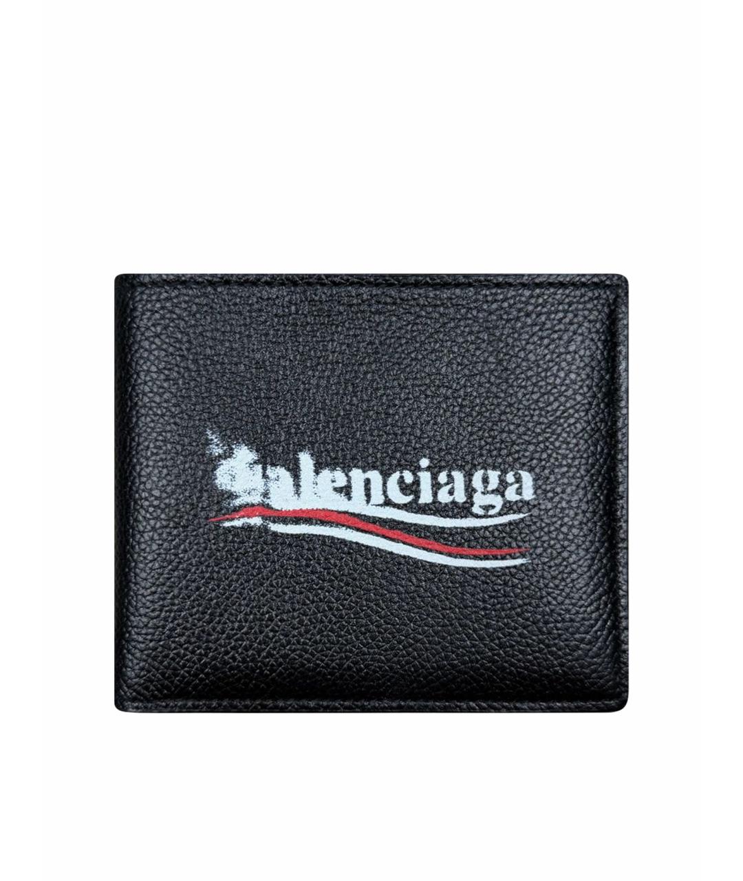 BALENCIAGA Черный кожаный кошелек, фото 1