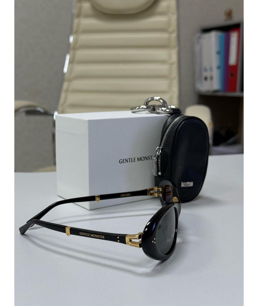 GENTLE MONSTER Черные пластиковые солнцезащитные очки, фото 3
