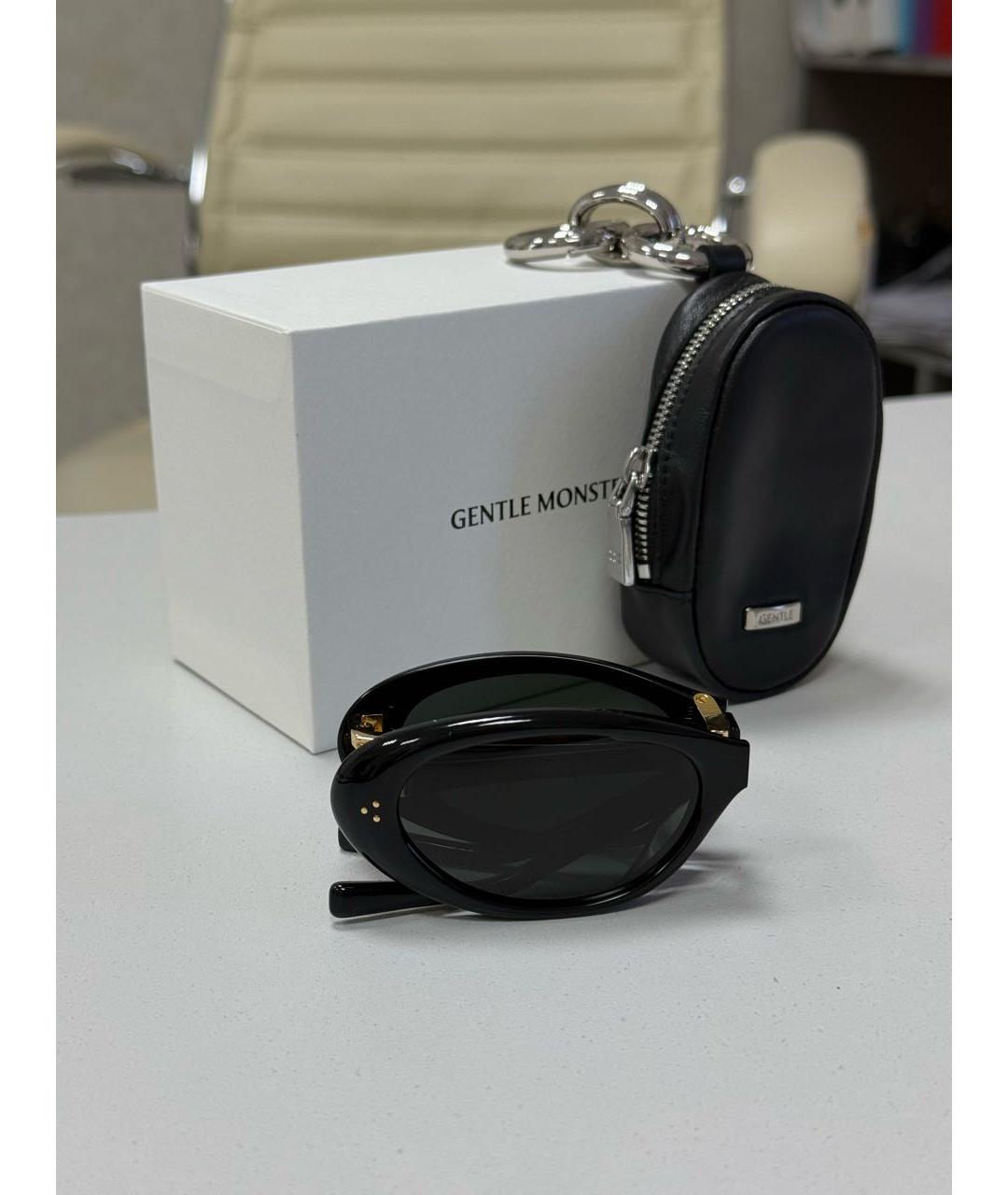 GENTLE MONSTER Черные пластиковые солнцезащитные очки, фото 4