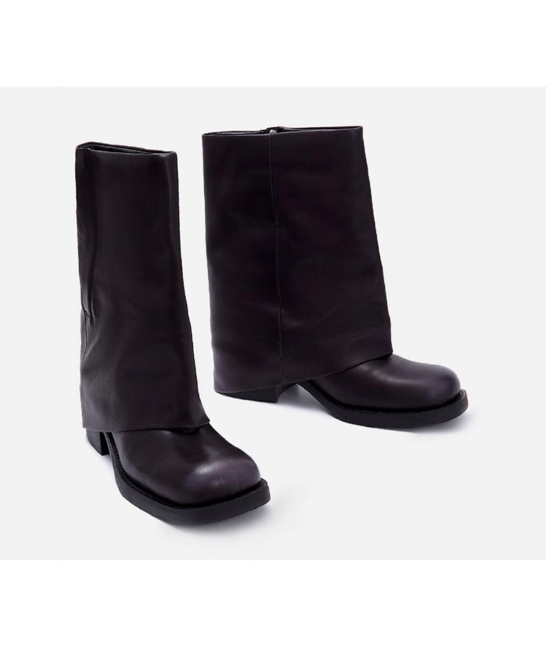 ASH Черные кожаные сапоги, фото 6