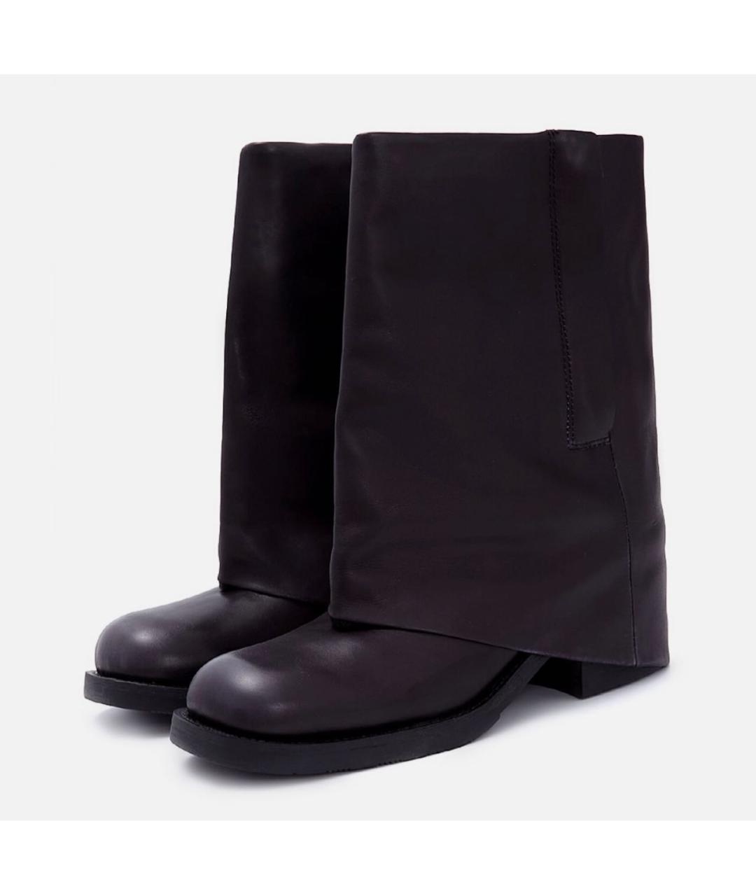 ASH Черные кожаные сапоги, фото 4