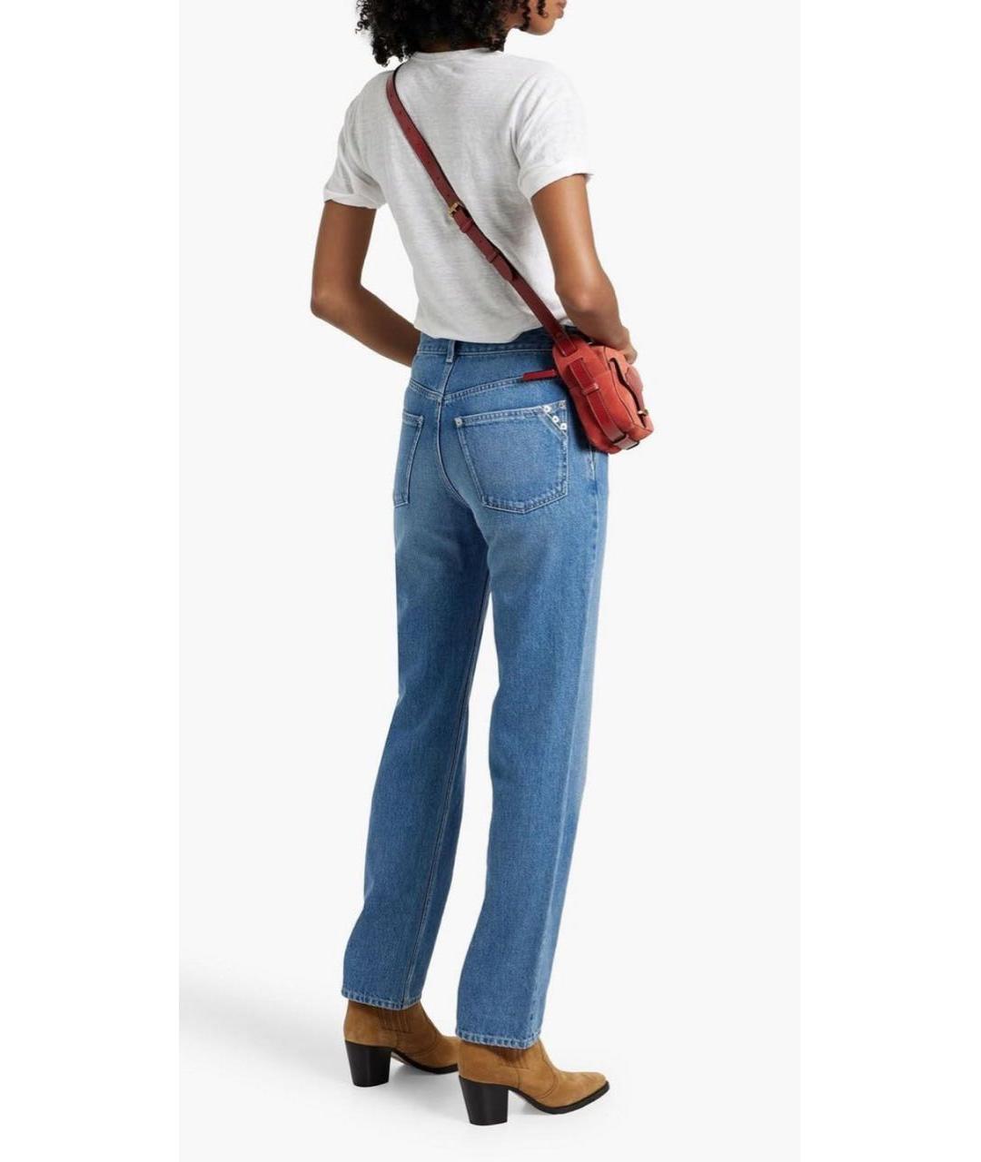 ISABEL MARANT ETOILE Голубые хлопковые прямые джинсы, фото 8