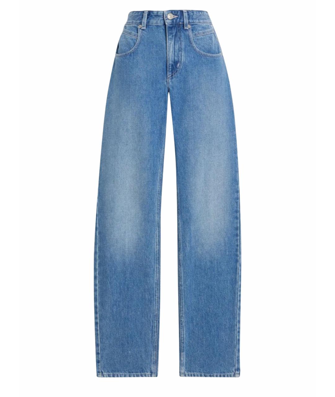 ISABEL MARANT ETOILE Голубые хлопковые прямые джинсы, фото 1
