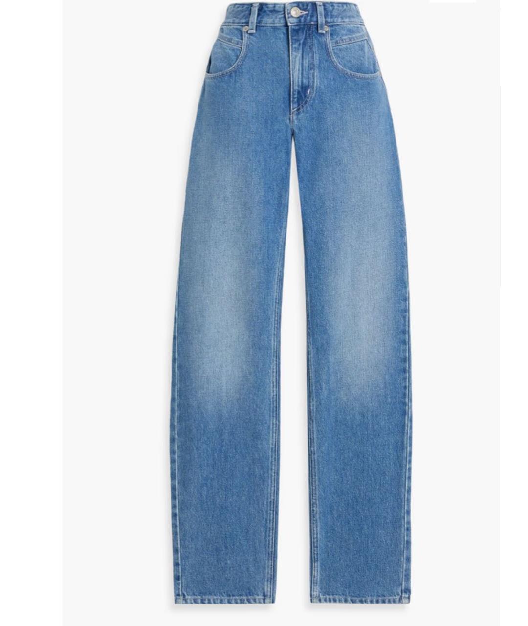 ISABEL MARANT ETOILE Голубые хлопковые прямые джинсы, фото 9