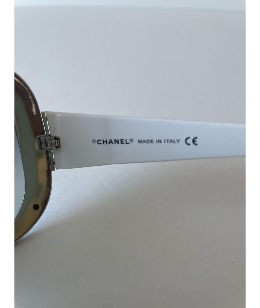 CHANEL Антрацитовые пластиковые солнцезащитные очки, фото 5