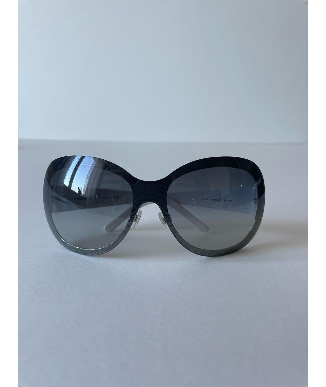 CHANEL Антрацитовые пластиковые солнцезащитные очки, фото 6