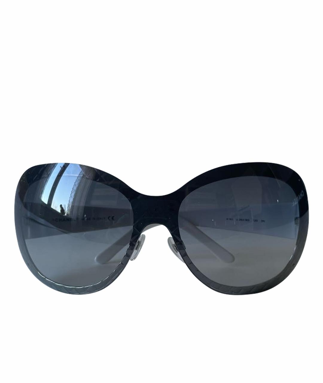 CHANEL Антрацитовые пластиковые солнцезащитные очки, фото 1
