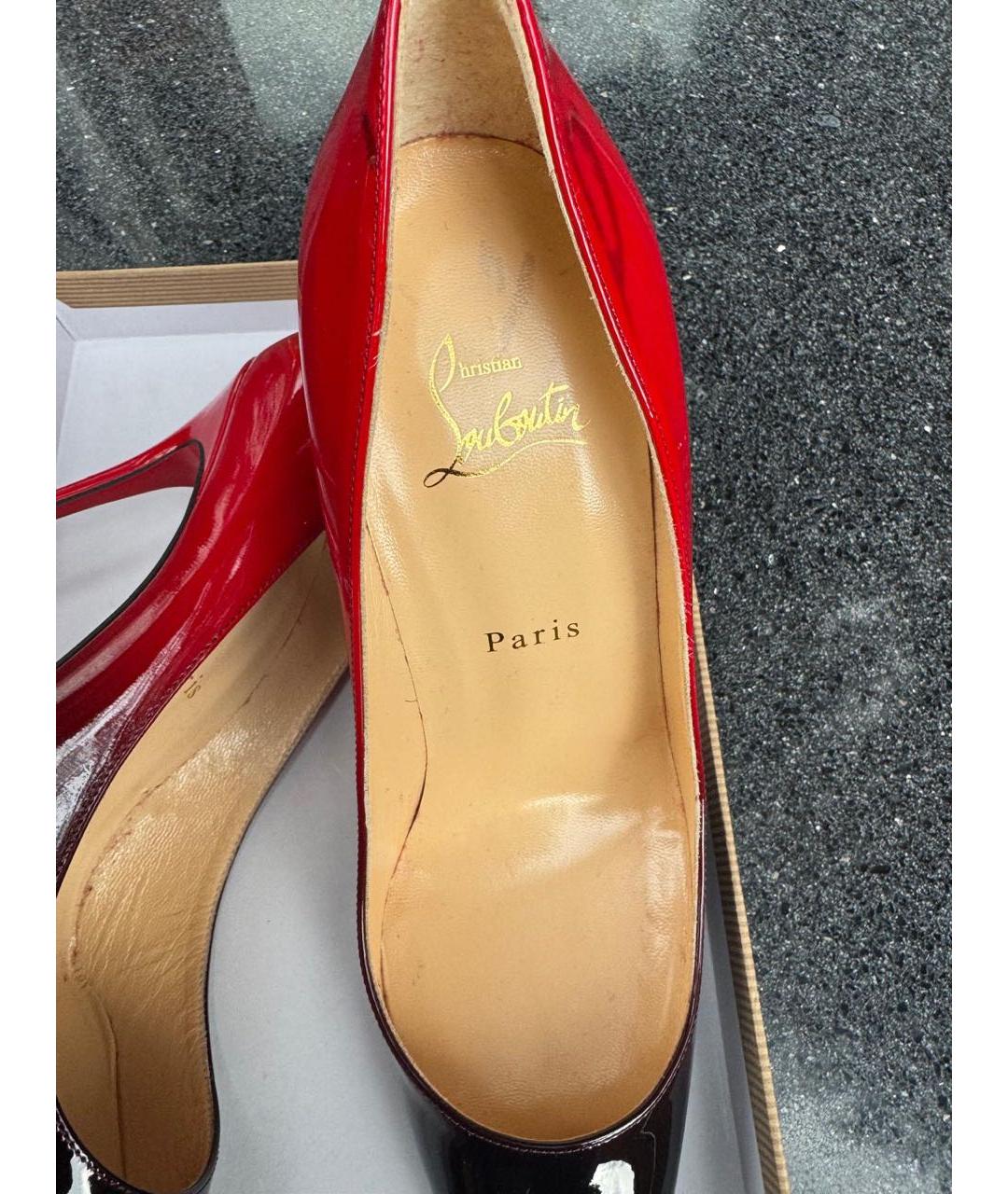 CHRISTIAN LOUBOUTIN Мульти туфли из лакированной кожи, фото 4