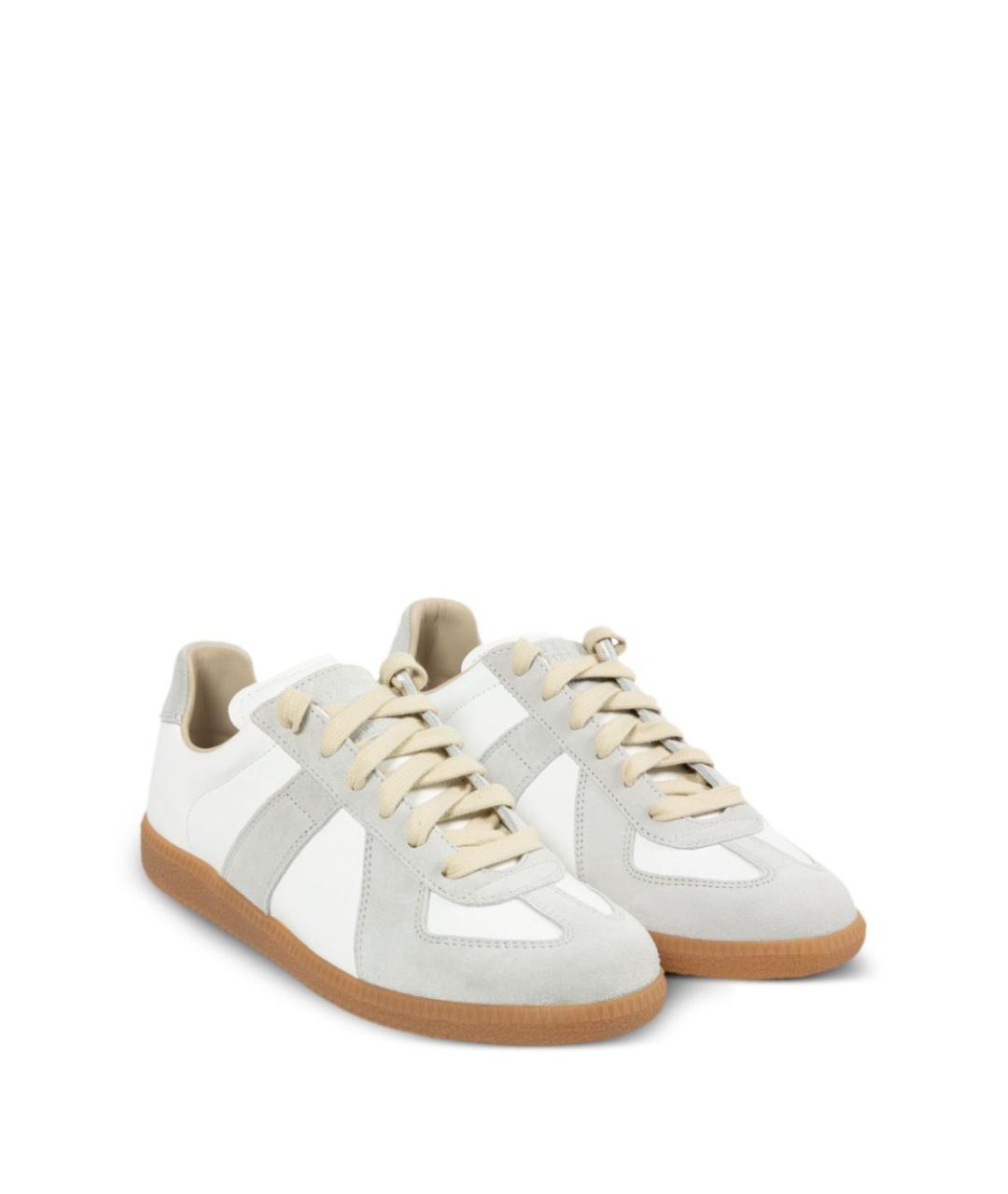 MAISON MARGIELA Белые кожаные кроссовки, фото 4