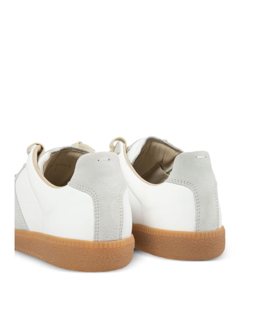 MAISON MARGIELA Белые кожаные кроссовки, фото 3